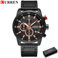 CURREN 8291 - Relógio de quartzo de luxo