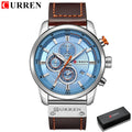 CURREN 8291 - Relógio de quartzo de luxo