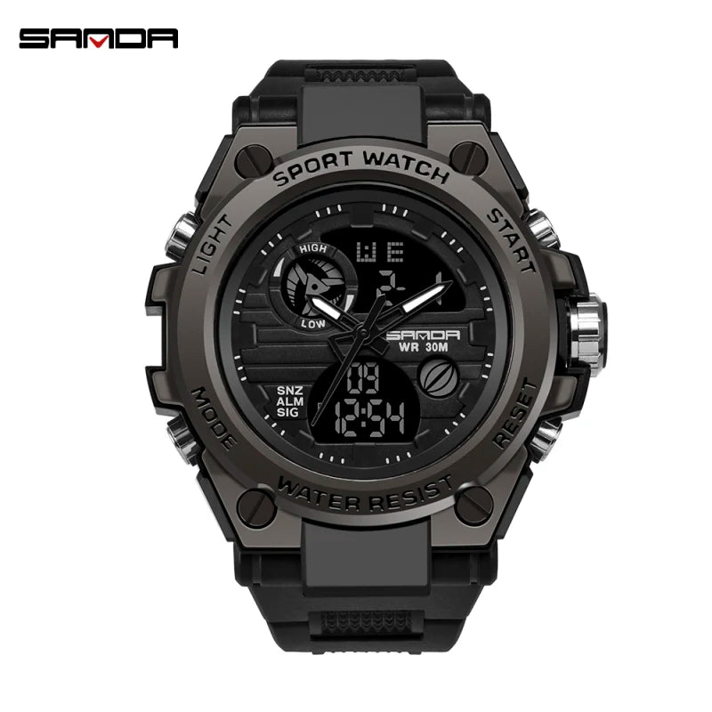 SANDA 739 - Relógio Digital Estilo G Shock Militar