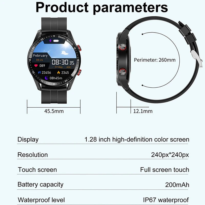 ChiBear Smartwatch Relógio esportivo Fitness à prova d'água Smartwatch + Caixa